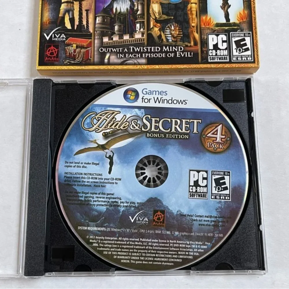 Hide & Secret 4 Pack Treasure of Ages PC Games‎ CD ROM E ESRB Viva Media